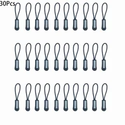 Reflective Black Pull Tail Ropes - Set of 30 Durable Zipper Pulls for Clothing, Luggage, and Footwear (Antique Brass)