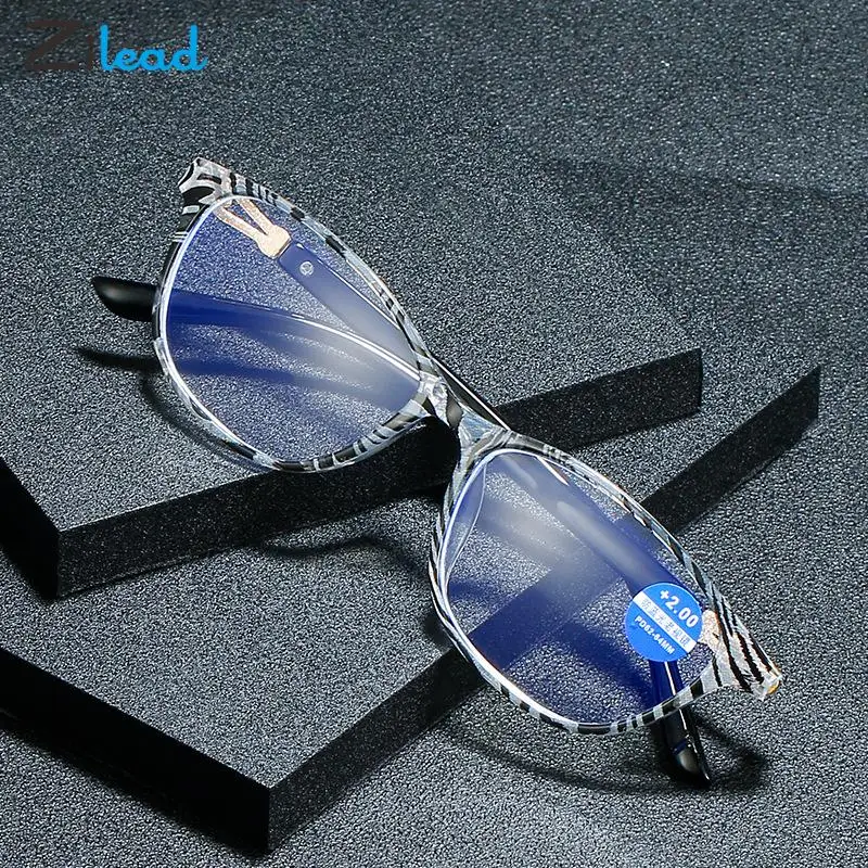 

Zilead Retro Anti Blue Rays Reading Glasses Women Men Printing Cateye Presbyopia Optical Eyeglasses Hyperopia Eyewear+1+1.5...+4