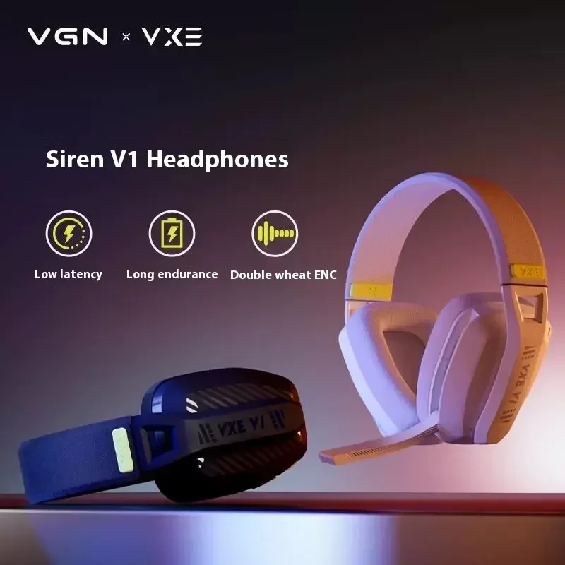 

Vgn Vxe Kraken V1 Bluetooth 2.4g Dual-Mode Lightweight Headset With Mac Computer Long Endurance E-Sports Game Headset Gift
