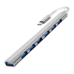 Enhanced Multi - Port 7 - In - 1 USB - C Hub and Adapter (7Ports TypeC Slivery)
