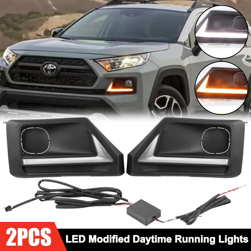 

LED Turn Signal DRL Daytime Running Light Fog Lamp Kit For RAV4 2019-2023