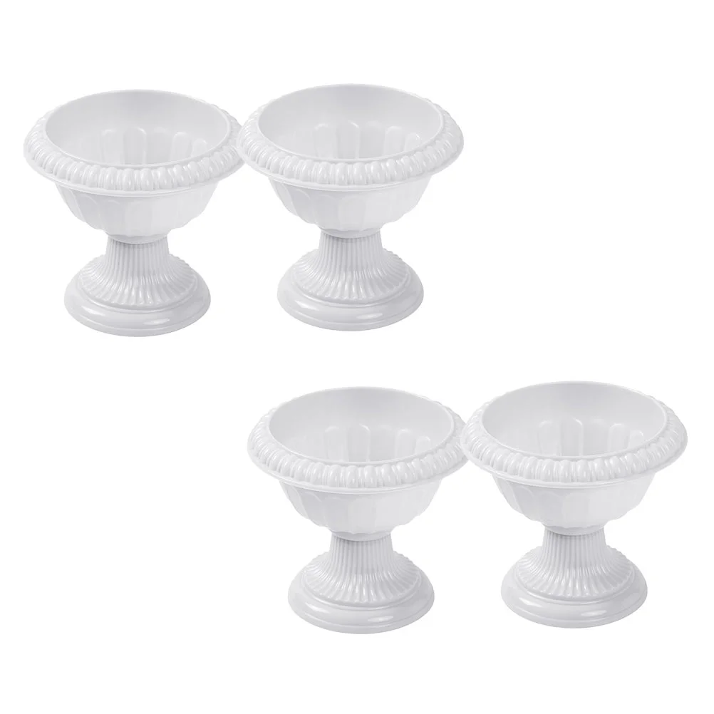 

Urn Planter Vintage Style Flower Pot Classic Pillar Garden Urn Tall Roman Flowerpot Wedding Patio Yard Pathway