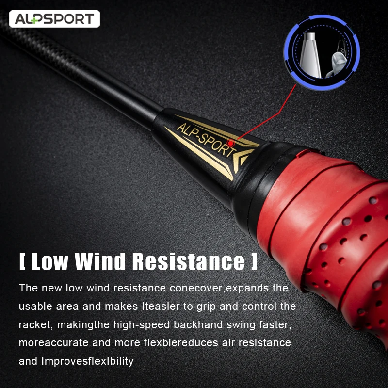 Badminton Racket 2 pcs/1 batch Alpsport XHP 6U 72g Ultralight G4 T800 Original full carbon fiber 22-30lbs Professional