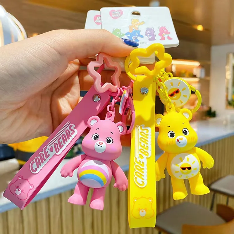 thumbnail image 3 of 6 estilos MINISO New Carebear Rainbow Bear Keychain Lindo llavero de muñeca exquisita de moda Adorno de pareja Regalo de vacaciones para niños, 3 of 4