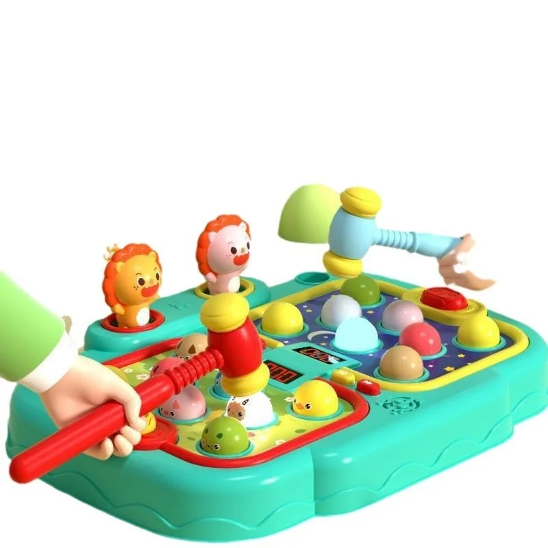 Doki Toy Electric Ground Hog Tabletop Game Two Person Battle Game Console Children's Level Crossing Ground Hog Toy Hot Sale 2024 6
