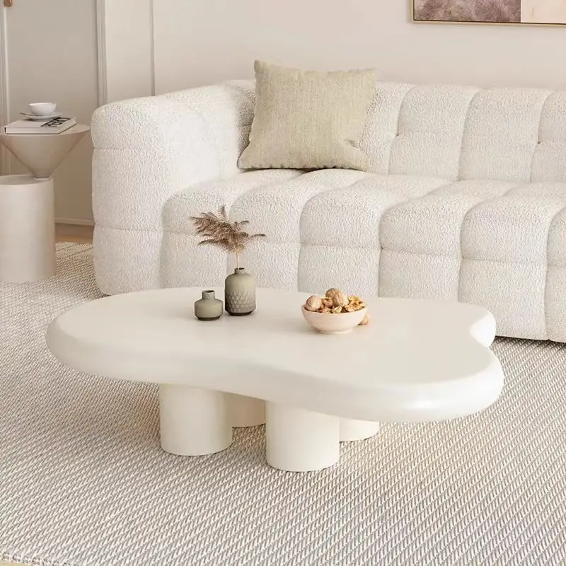 Cloud Coffee Table Nordic Home Living Room Small Apartment Simple Modern Shaped Table Cream Wabi-Sabi Net Black Coffee