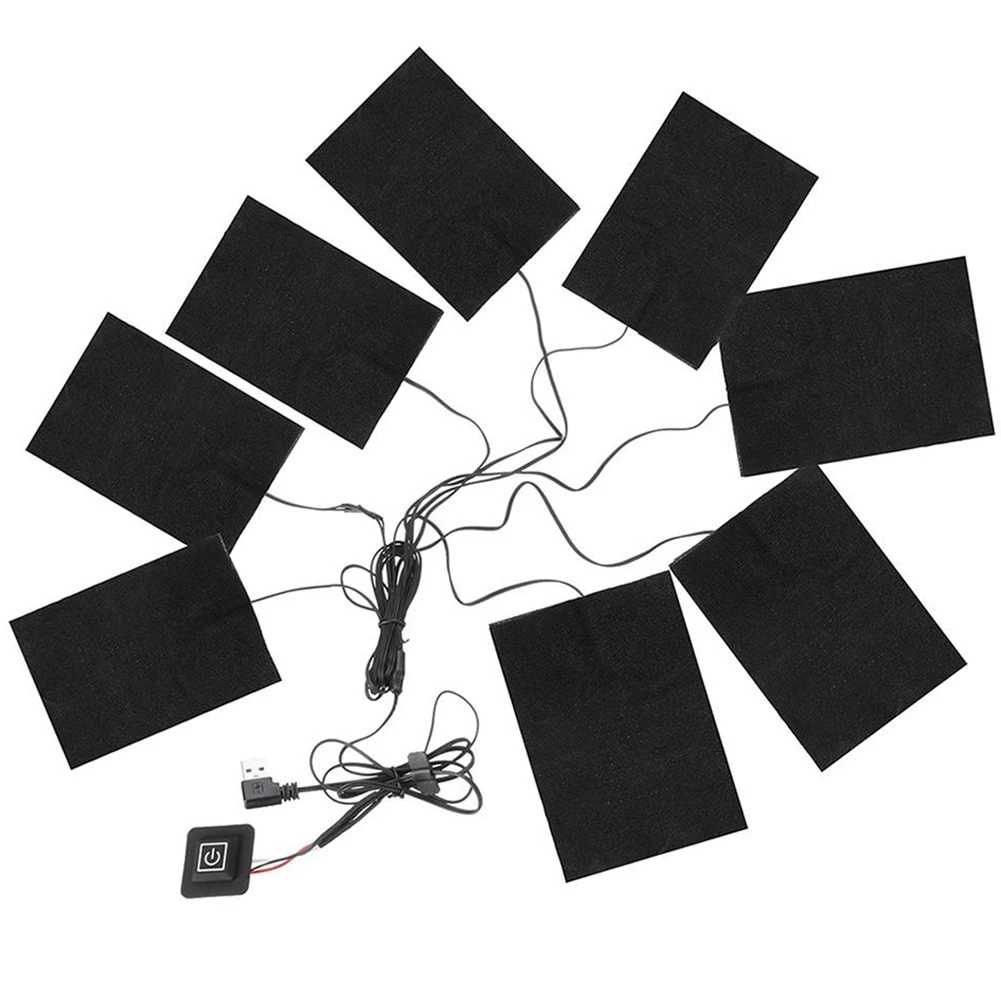 3 Levels Winter Warm Pants Heated Pads USB Heating Pads for DIY Heated Clothing for Outdoor Winter Camping Hiking Ski Cycling