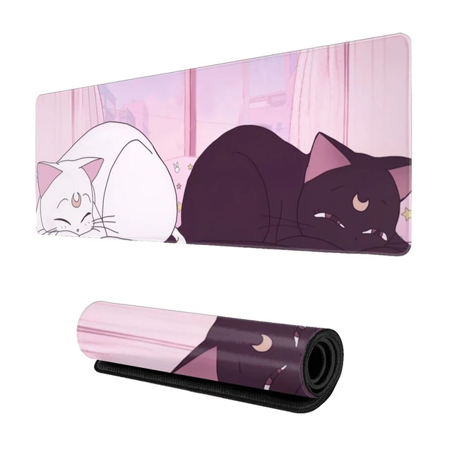 Jamis Luna simpatici tappetini per tastiera con gatti Kawaii tappetino per  Mouse Retro anni '90 Anime Big Gaming antiscivolo in gomma naturale Gamers  Mouse pad - AliExpress