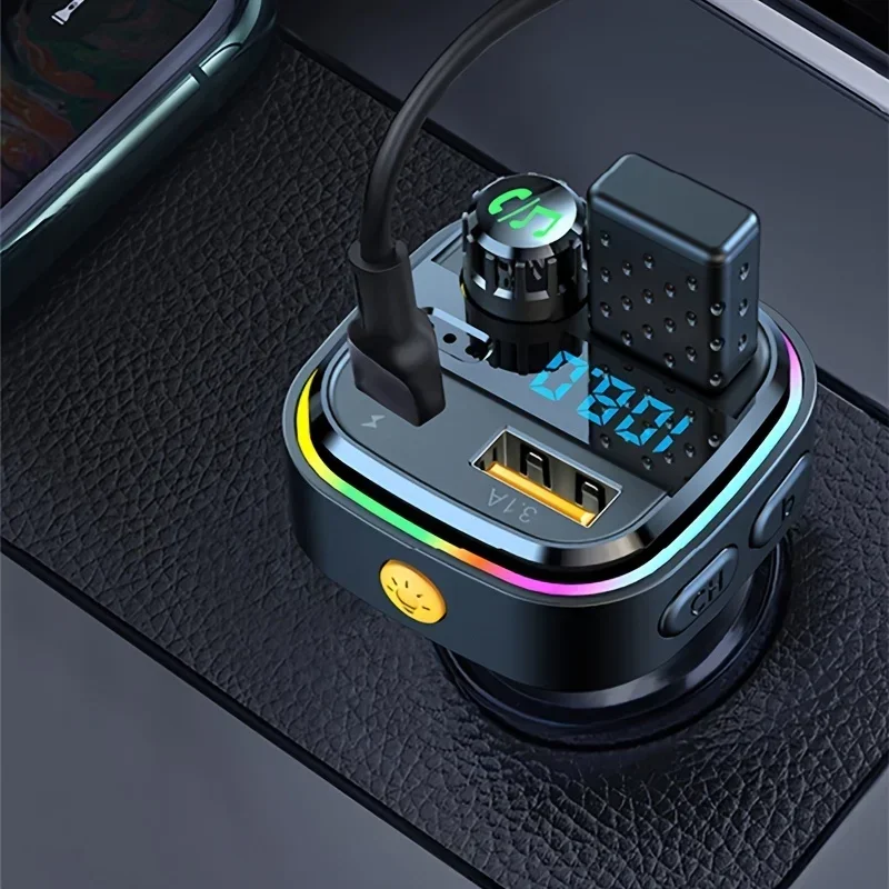 FM Transmitter Car MP3 Player VIKEFON Bluetooth 5.0 Handsfree Car Radio Modulator With 15W USB Super Quick Charge Adapter for Car