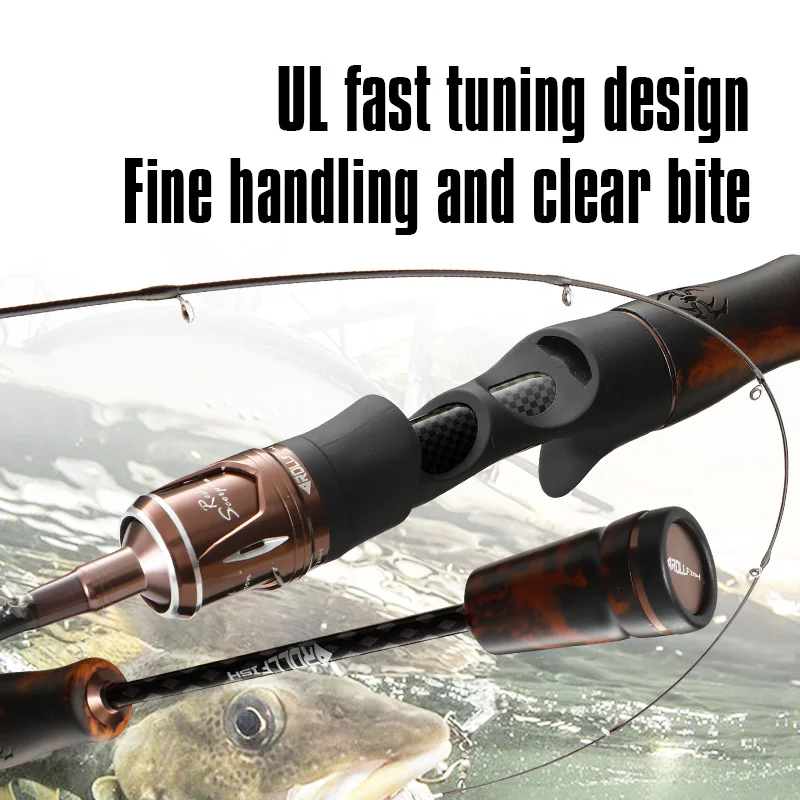 Fishing Rod Fishing Pole 1.68m Colorful Solid Tip Trout Lure Surf Fishing  Rod UL Power Slow Carbon Spinning Casting Rod Ultralight Fishing Pole