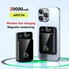 20000mAh Power Bank Magnetic Qi Wireless Charger Magsafe 22.5W Super Fast Charging Powerbank For iPhone Samsung Huawei 1