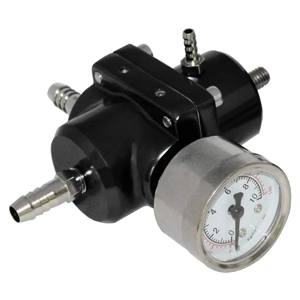 Universal Car 0-140PSI Adjustable Regulator Fuel Pressure Regulator With Gauge Instructions AN6 1/8 NPT Fitting Car Accessories