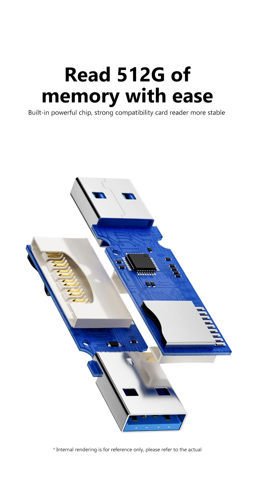 USB 3.0 Kartenleser 2-in-1 USB 2.0 zu SD Micro SD TF Speicherkartenadapter für PC Laptops Zubehör Flash-Laufwerk USB-Kartenleser – Detail 5