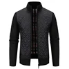 Men's Autumn and Winter Plus Stand-up Collar Zipper Knitted Cardigan Men's Colorful Jacket Trendy Fashion Warm Sweater Jacket 1