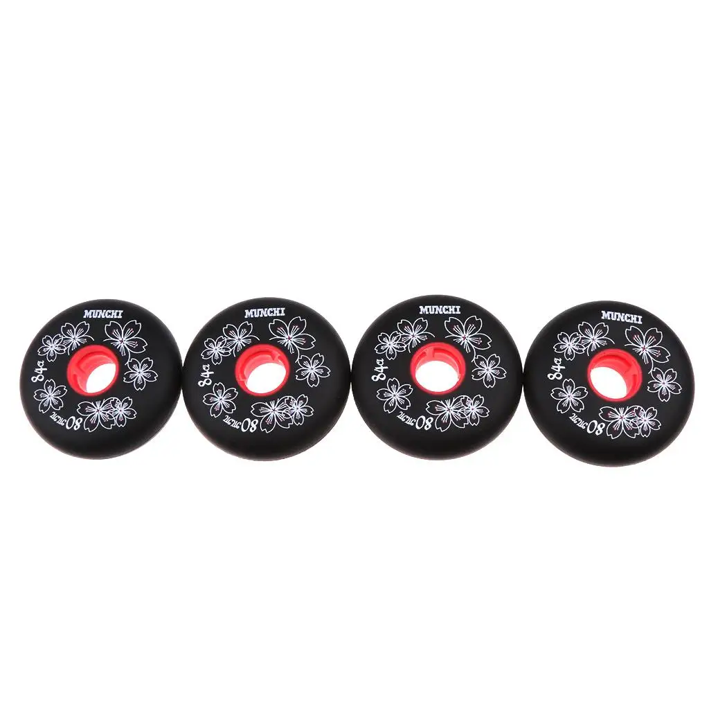 4 Pieces 84A Roller Hockey Rebates Skate Replacement Wheel 72mm/76mm/80mm,roller skating wheels