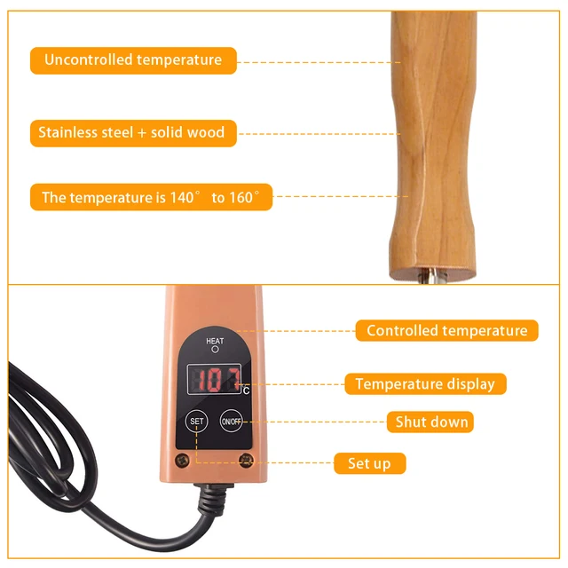 220 V Elektromos Vágás Mézkés Hőmérséklet -Szabályozó Vágó Kaparó Gyorsan Felmelegszik - Image 4