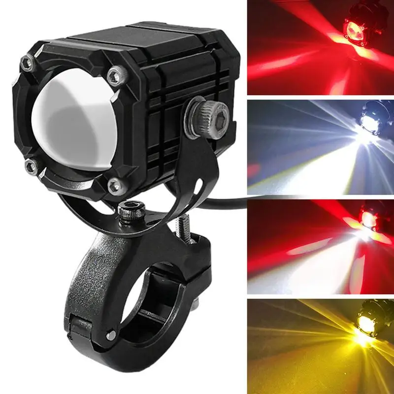 

Motorcycle Driving Lights Motorcycle Headlight 4 Lighting Modes Aluminum Housing Waterproof Headlight Energy-Saving Led