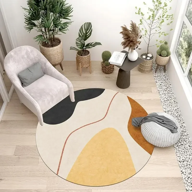 Morandi Rugs for Living Room Coffee Table Sofa Round Carpet Bedroom Decorative Floor Mats