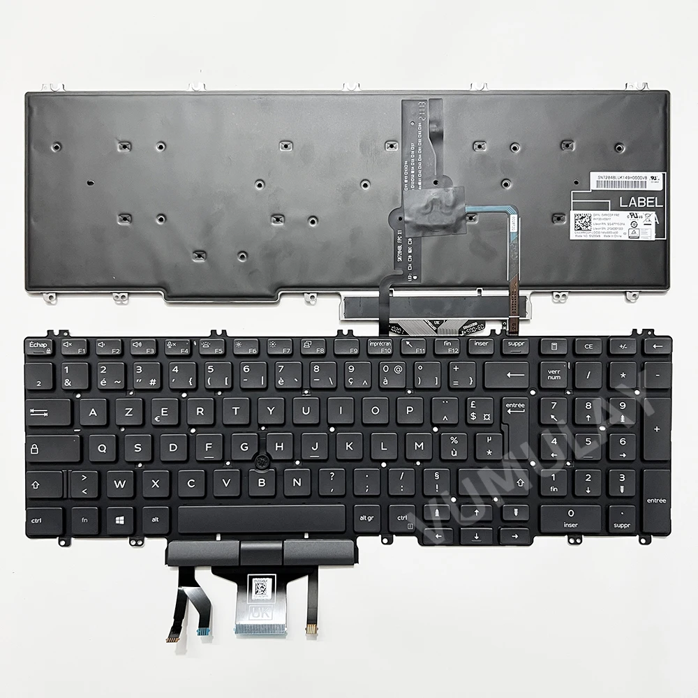 Tastiera Retroilluminata Francese/Spagnola/Italiana Per Dell Latitude 5500 5501 5510 5511 Precisione 3500 3501 3540 3541 0Wmcdp Sn2004B Sp/Fr