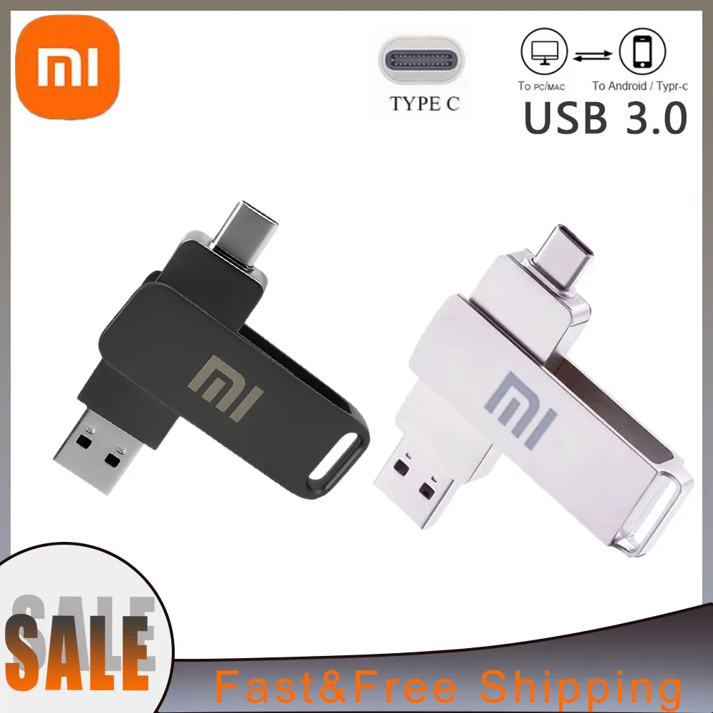 Xiaomi Original 1Tb 2Tb U Disk Metal Flash Drive Usb 3.0 Flash Drive Type-C Pendrive U Disk 512Gb Type-C Adattatore Per Telefono Pc