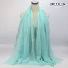 90x180cm Women Cotton Linen Scarf Shawl Hijab Muslim Long Headscarf Scarves Head Wraps Solid Scarves Female Plain Head Scarf 6