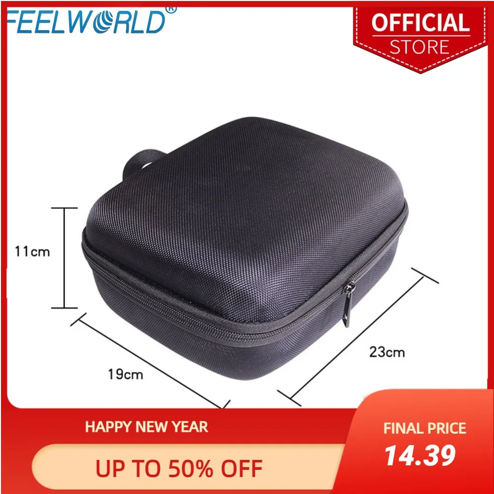 Feelworld Photographic Equipment Bag CameraMonitor Carrying Case(9.06x7.48x4.33"/23x19x11cm) for Feelworld FW759 FW760 A737 Etc