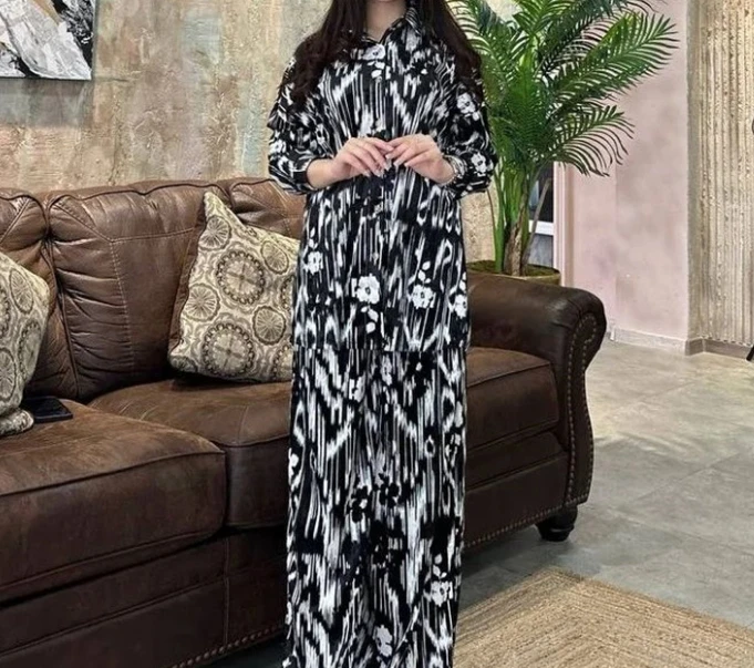 Fashion Loose Pants Set for Women 2024 Spring Summer Vintage Style Satin Printed Long Sleeved Wide Leg Pants Two-Piece Set