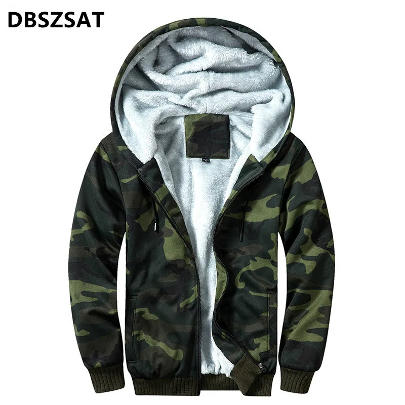 

2023 Winter Camouflage Sweatshirt Men Hoodies Male Outwear Thick Warm Hoodies Fashion Streetwear Men's Tracksuit EU Size S-2XL