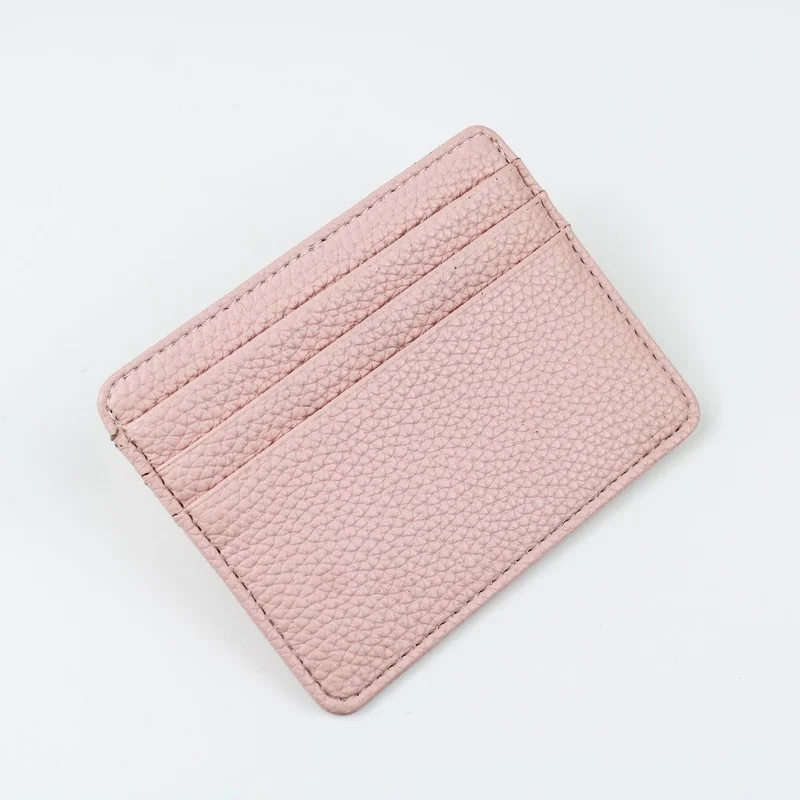 Pink Leather Women Walletminimalist Walletslim 