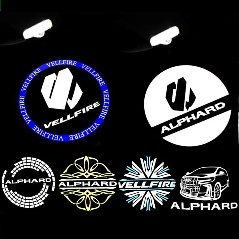 

2PCS LED Car Door HD Light Logo Ghost Shadow Lamp Luces Laser Welcome Lamps For Alphard Vellfire 20/30 Series GR Car Accessories
