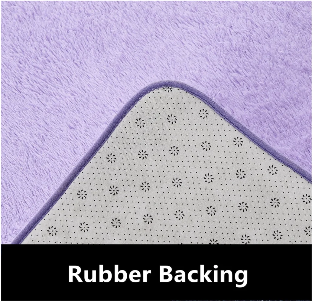 Rugs for Living Room, Purple Rugs for Bedroom, Large Fluffy Area Rugs Clearance for Playroom Soft Modern Shag Rugs Cute Carpet