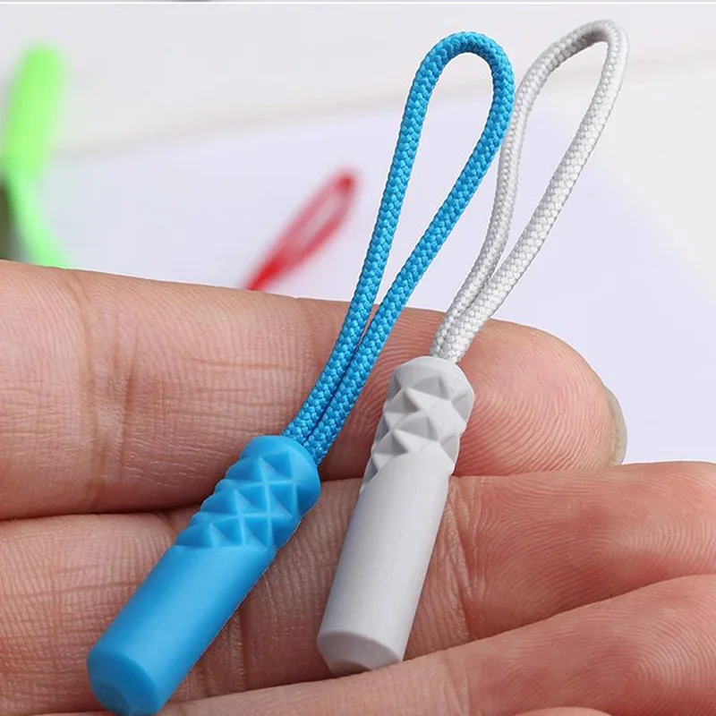 Zippers Pull Puller End Fit Rope Zipper Pull Replacement Zipper Tab Tag Cord Extension Fixer Backpack Suitcase Cord 10Pcs