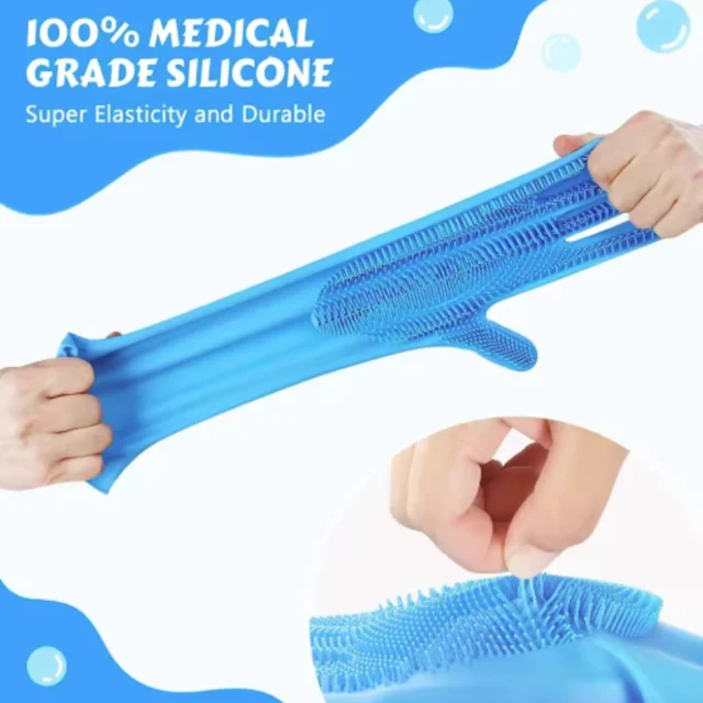 Pet Grooming Bathing Gloves Dog Cat Bathing Shampoo Scrubber Magic Massaging Cleaning Cleanner Sponge Silicon Hair Removal Glove 6