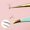 1pcs Stainless Steel Eyelash Extension Tweezers Eyebrow Clip High Precision Anti-Static False Lash Extension Tweezer Makeup Tool 5