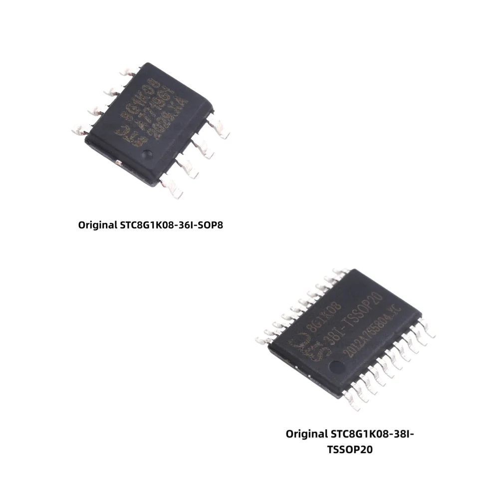 5-teiliges Set 51 Mikrocontroller STC8G1K08-36I-SOP8/STC8G1K08-38I-TSSOP20