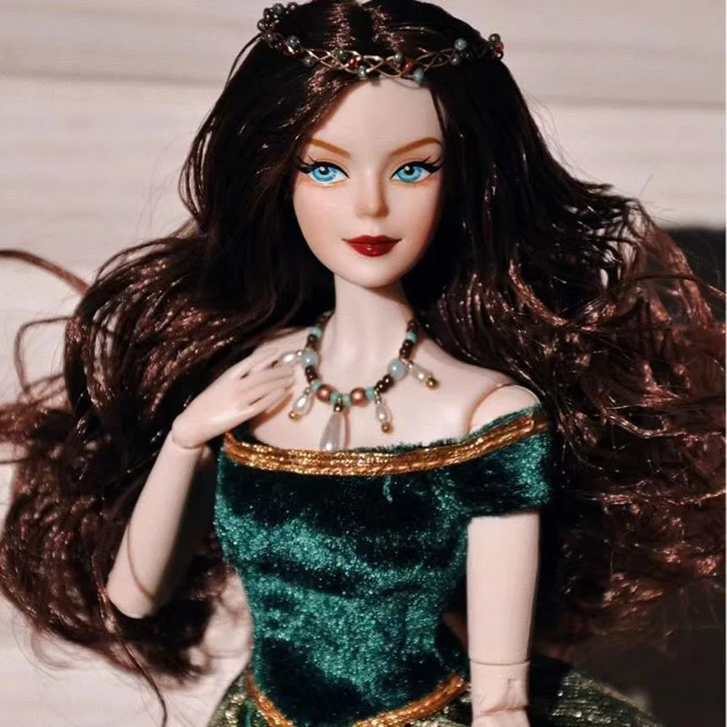 30cm Lady Doll's Head with Big Wavy Curly Hair 1/6 Dress Up Accessories Girls Diy Toys 4