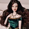 30cm Lady Doll's Head with Big Wavy Curly Hair 1/6 Dress Up Accessories Girls Diy Toys 4