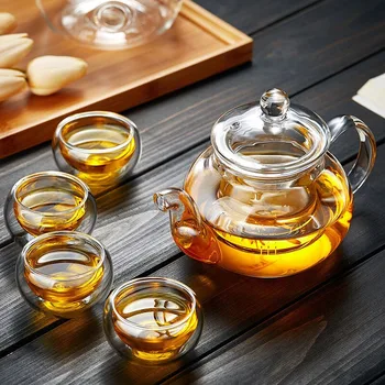 Heat-Resistant Glass Tea Pot Set 2
