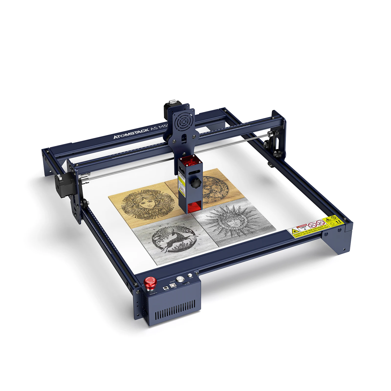 ATOMSTACK A5 M50 40W Laser Engraving Engraver Cutter Engraving Machine CNC Laser Cutting Machine 410x400mm Engraving Area