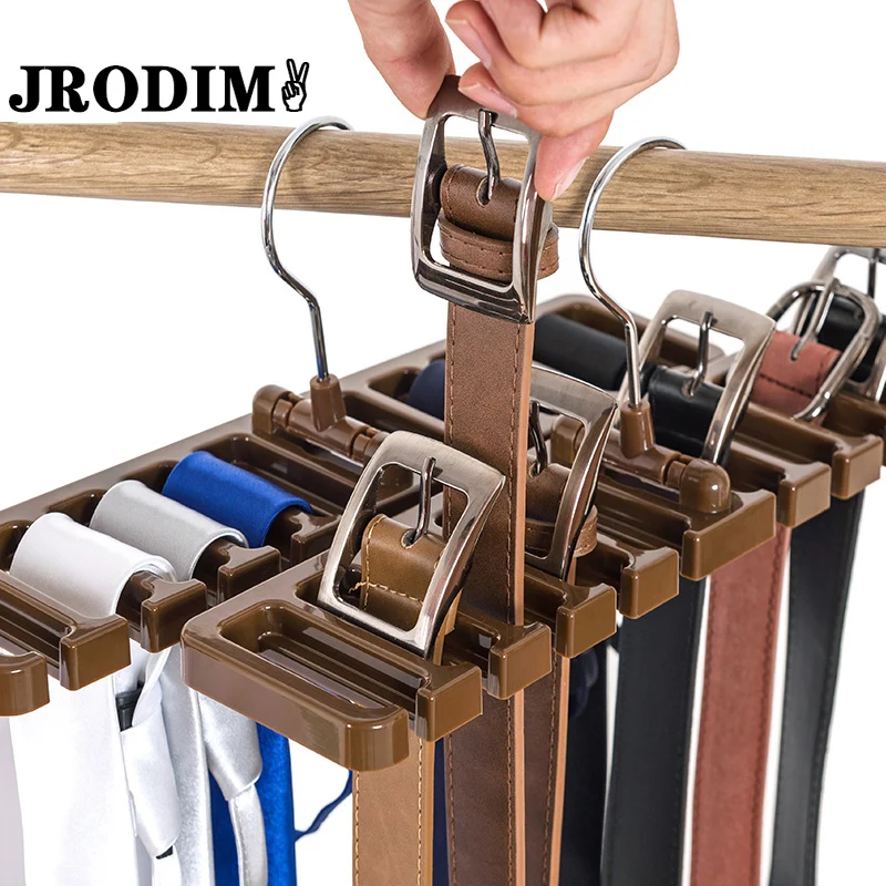 Tie Rack Closets Rotating Storage Hanger Wardrobe Belt Tie Belt