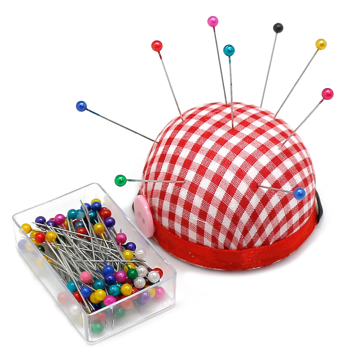 300 PCS/Lot 37mm Colorful Round Pearl Head Needles Stitch Straight Push Sewing Pins For Dressmaking DIY Sewing Accessories Tools