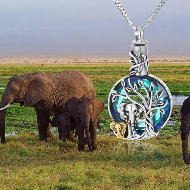 Cremation Jewelry For Ashes Round Birthstone Crystal Cremation