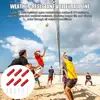 6Pcs Beach Volleyball Lines Outdoor Volleyball Boundary Lines Volleyball Court Webbing with Ground Nails 2