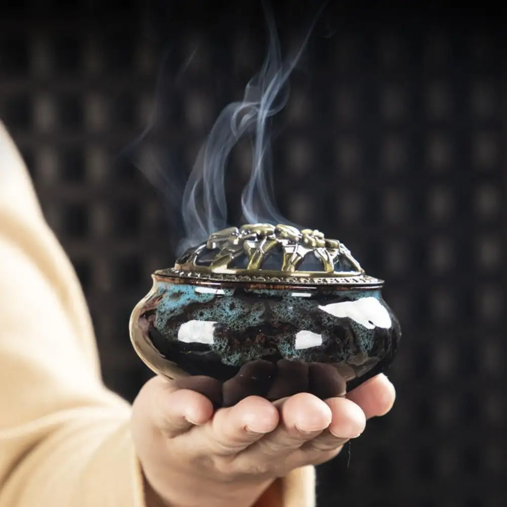 Incense Burner Slow Smoke Fireproof Heat Resistance Hollow