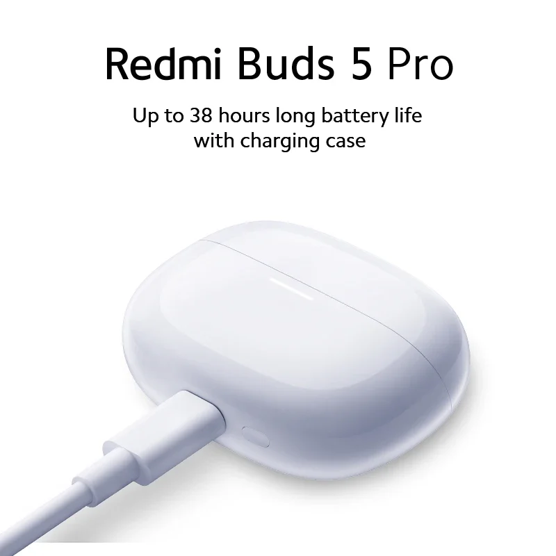 [World Premiere]Redmi Buds 5 Pro Global Version 52dB Noise Cancellation Up to 4kHz ultra-wide Frequency 38 Hours Battery Life
