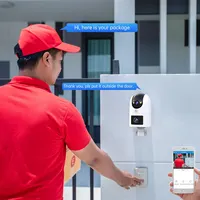 JOOAN 4K IP PTZ caméra extérieure étanche à double objectif 5g suivi automatique de la caméra de sécurité, caméra de surveillance vidéo sans fil 4