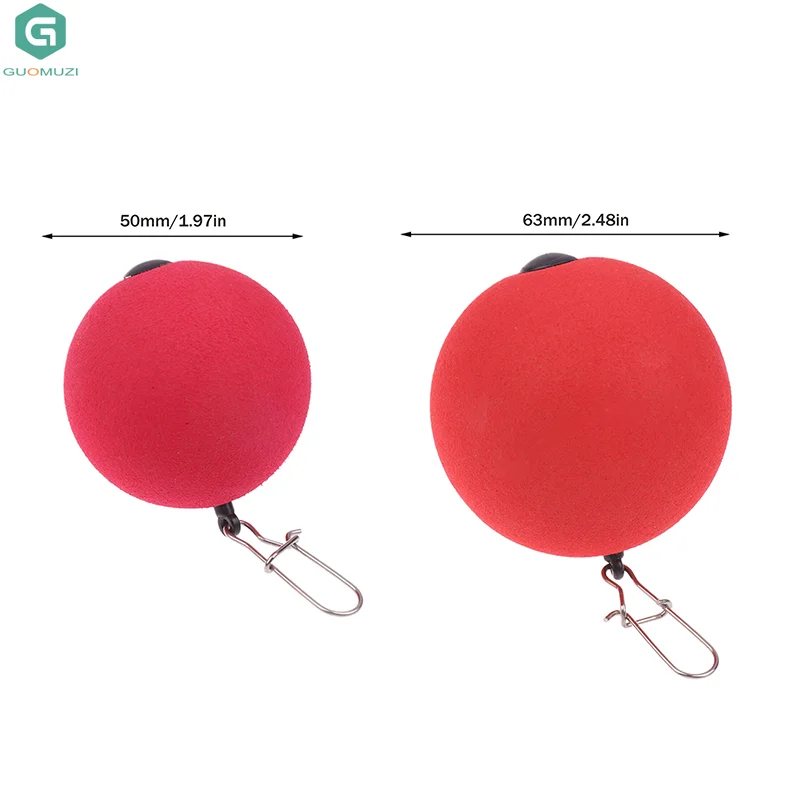 1Pc 50/63MM EVA 라운드 플로트 볼 폼 볼 눈길을 끄는 콩 소프트 낚시 플로트 부력 볼 야외 플로팅 낚시 태클