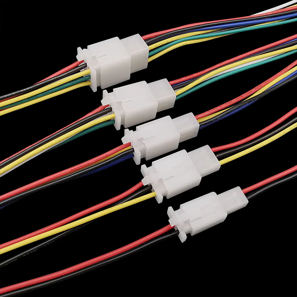 1 Paar 2,8mm 2/3/4/Pin Kfz-Kabelst ecker Motorrad E-Bike Auto Stecker Buchse Kabel klemmens ätze