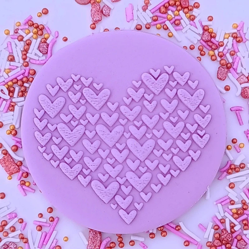 Love Heart Cookie Stamp Embosser Fondant Stamp Acrylic Debosser For