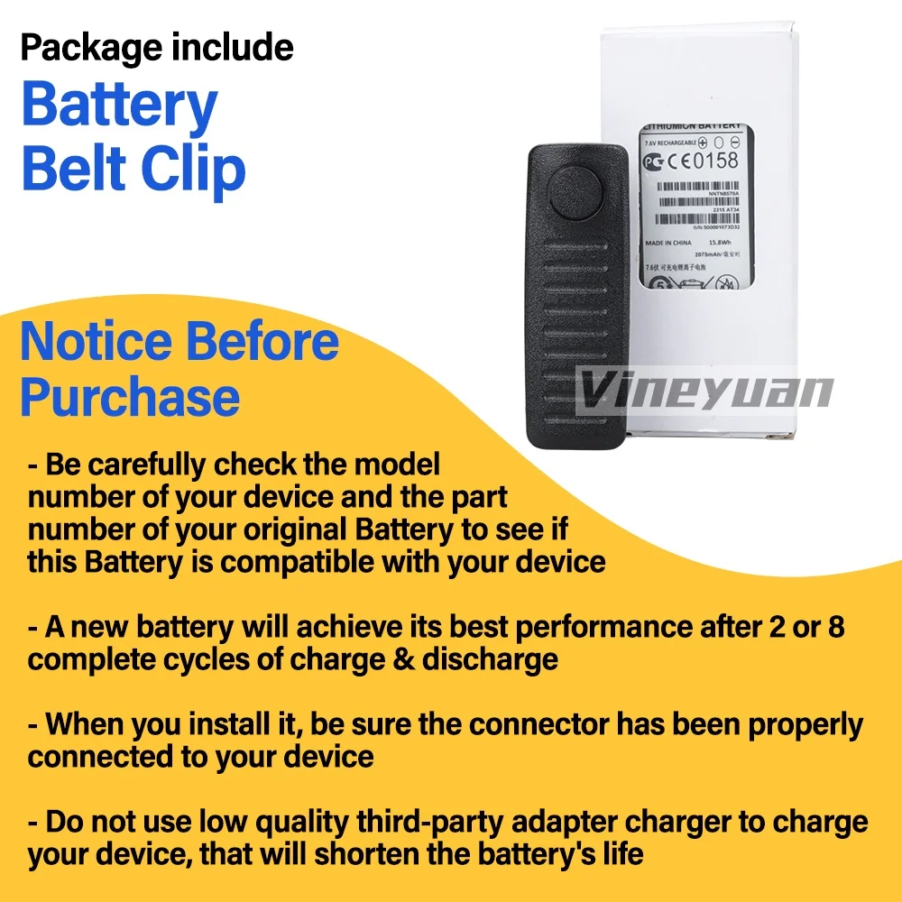 NNTN8570A NNTN8570 IMPRES ATEX Rechargeable Lithiumion Battery for Motorola MTP8500 MTP8550 MTP8550Ex MTP8500Ex Atex Radios 6